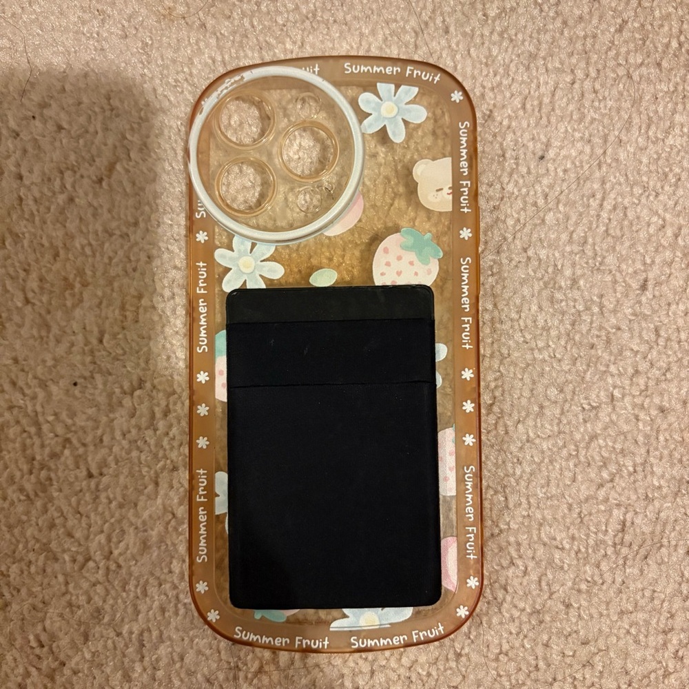 Summer Fruit iPhone 14 Plus Case with Black Card Holder